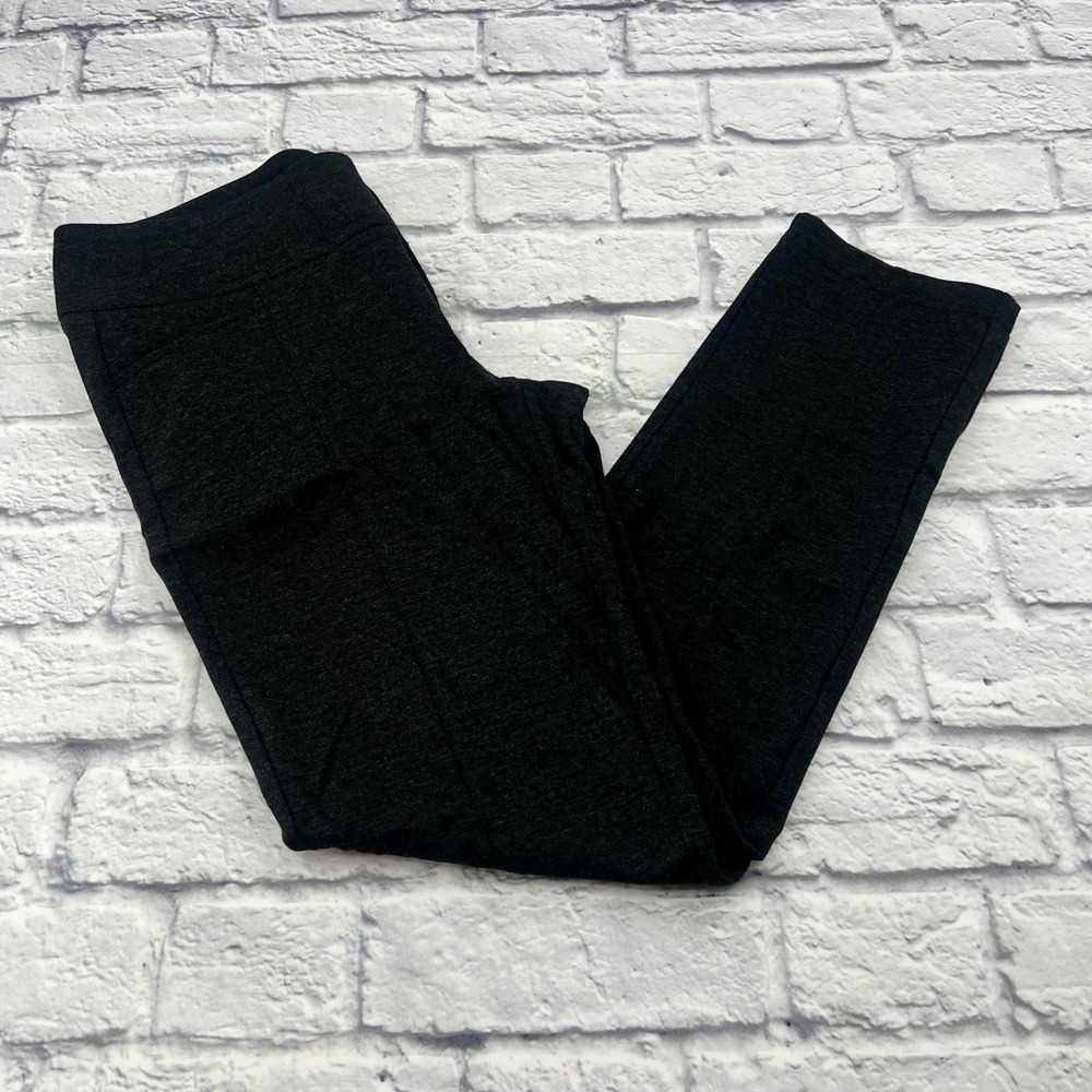 Cabi Charcoal Gray Heathered Ponte Skinny Pants High Rise Size 4 Business Casual